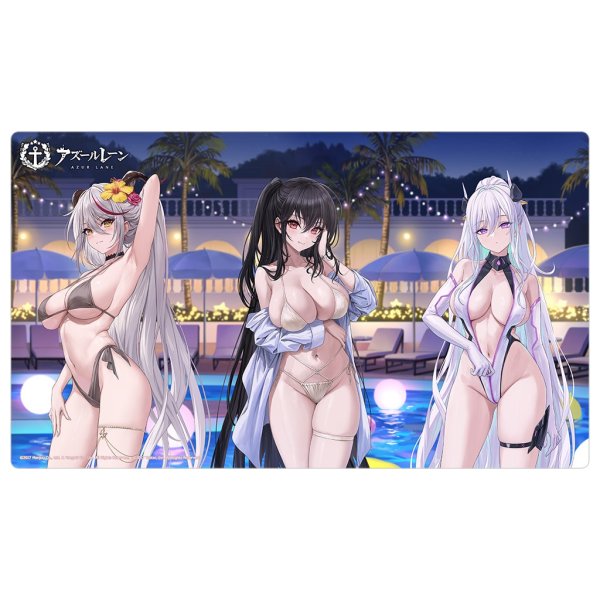 画像1: ※10月12日まで受付※【予約】カーテン魂 ラバーマット アズールレーン ナイトプール (1)