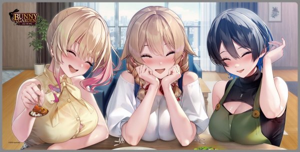 画像1: 【予約】ゲームマット バニーガーデン 集合[カードラボ・ゲーマーズ限定][1月] (1)